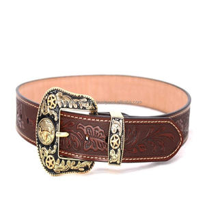 Cinturón de herramientas de mano de cuero occidental para hombres y mujeres con hebilla de vaquero elegante y cinturón de cuero con lazo - Product Image 6