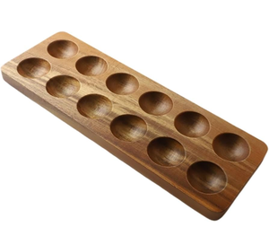 <b>Egg</b> Shape Luxurious Wooden <b>Egg</b> Rack Holder for home hotel kitchen and restaurant use with 12 <b>eggs</b> space - Product Image 4