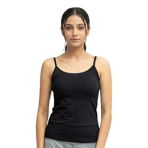 Camiseta sin mangas con tirantes finos para mujer, cuello redondo, color liso, básica, informal, de verano - Product Image 1