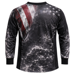 Camiseta de Paintball con Bandera de EE. UU., Estrellas y Rayas Patrióticas, Sublimación, Manga Larga, Malla Transpirable, Ropa Deportiva para Equipos, Ropa de Entrenamiento Atlético - Product Image 3