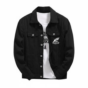 Blousons en jean bleu uni grande taille pour hommes, style décontracté, tendance et personnalisé, méthode de tricotage innovante – Vente chaude - Product Image 1