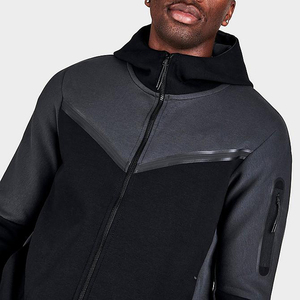 Fabricante Personalizado Suministra Sudaderas con Capucha de Algodón y Forro Polar para Hombre, con Cierre de Cremallera de un Cuarto, Grosor Superior, 300g, Transpirables, Lotes Internacionales al por Mayor - Product Image 2