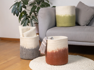 Handmade Wool Felt Storage <b>Basket</b> Toy Storage Bin Nursery Storage Box Laundry <b>Basket</b> <b>Plant</b> Pot Cover Organizer Home Decor - Product Image 2