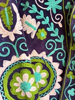 Vêtement d'extérieur pour festival, art populaire indien, broderie artistique Suzani, veste en velours, cardigan surdimensionné pour femmes
