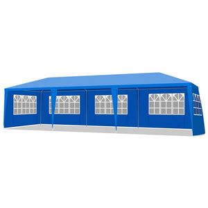 Waterproof Blue Outdoor Party Tent 10' X 30' with 8 Removable Sidewalls Canopy Patio Gazebo for Weddings & Parties - Product Image 2