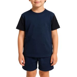 Ensemble T-shirt et short pour enfants en coton biologique personnalisable, coupe oversize streetwear, tissu épais, grandes tailles pour garçons - Product Image 2