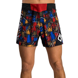 กางเกง MMA โพลีเอสเตอร์น้ำหนักเบาสำหรับผู้ชาย อุปกรณ์ต่อสู้ระดับมืออาชีพ ชุดฝึกซ้อมในยิม แห้งเร็ว สำหรับคิกบ็อกซิ่ง - Product Image 1