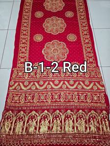 Sari en soie bleu dessiné à la main pour femme, traditionnel indien pakistanais, longueur ras du sol, ethnique, coupe classique, toutes saisons - Product Image 4