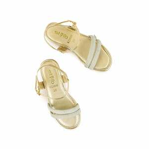 Sandal-KD9849 plates fantaisie dorées pour filles - Product Image 1