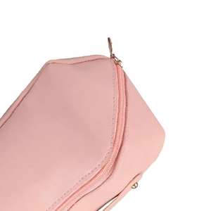 Wholesale PU Leather Custom Makeup Organizer Pouches Travel Waterproof Handbag Fashion Leather Cosmetic Pouch - Product Image 3