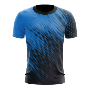 เสื้อยืดกีฬาคอกลมแขนสั้นผู้ชายแบบสั่งทำขายดี ผ้าถักเจอร์ซีย์ โพลีเอสเตอร์ 100% ระบายอากาศได้ดี แห้งเร็ว พิมพ์ลาย - Product Image 1