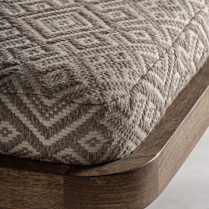 Fauteuil rustique de luxe en teck massif avec cadre en rotin et coussin moelleux, élégant pour l'intérieur résidentiel - Product Image 5