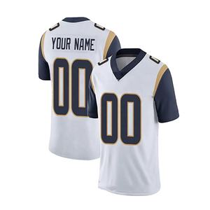 Camiseta de Fútbol Americano Personalizada con Diseño Bordado y Estampado por Transferencia de Calor, Manga Corta, Transpirable, de Secado Rápido, Negra y Amarilla, de Malla - Product Image 3