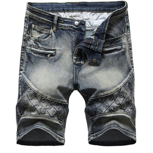 Pantalones Cortos de Mezclilla con Lavado Ácido al por Mayor, Estilo Urbano Vintage, Ajuste Holgado, de Algodón, con Logotipo Personalizado - Product Image 1