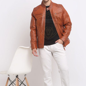 Veste en cuir pour homme, nouvelle collection, sur mesure, marque privée, durable, veste d'hiver en cuir pour homme - Product Image 4