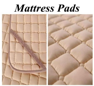 Surmatelas matelassé en microfibre rafraîchissant, 400 fils, blanc uni, lavable en machine, toutes saisons, pour la maison et l'hôtellerie - Product Image 6