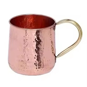 Mug en cuivre poli miroir, fait main, avec poignée en laiton pur - Product Image 6
