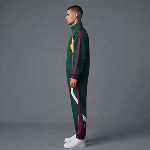 Wholesale price Manufacturers Nylon Jacket and Nylon <b>Pants</b> men's Tracksuit Windbreaker color block <b>baggy</b> fit man 2 piece set - Product Image 5