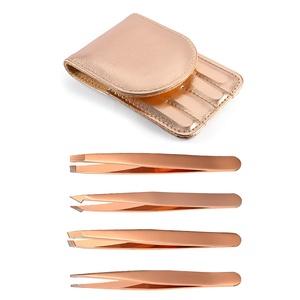 Pinzas de Punta Inclinada, Juego de Pinzas Profesionales para Cejas - Product Image 3
