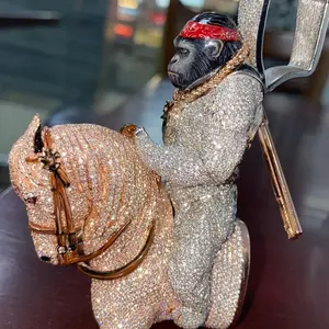 Nouveau design, pendentif Hiphop 3D en moissanite VVS étincelante, style Iced Out, thème Planète des singes, bijoux - Product Image 4