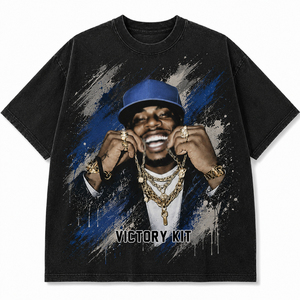 Camiseta Gráfica Vintage Personalizada para Hombre, Estilo Urbano Hip Hop, Algodón Lavado Oversize, Manga Corta Casual, OEM ODM - Product Image 2