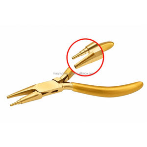 Pince à boucler à double étage de haute qualité / Pince à fabriquer des attaches à double étage en acier inoxydable pour la fabrication de bijoux DIY en argent et or - Product Image 3