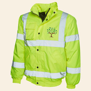 Chaquetas Bomber Impermeables y Transpirables de Microfibra Clase 3, Chaqueta con Capucha Reflectante de Seguridad de Alta Visibilidad con LED Intermitente, Logotipo Personalizable - Product Image 4