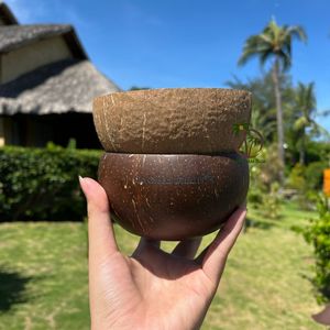 ชามมะพร้าวพร้อมชุดช้อนชามมะพร้าวใช้ซ้ำได้ชามกะลามะพร้าวเป็นมิตรกับสิ่งแวดล้อม - Product Image 2