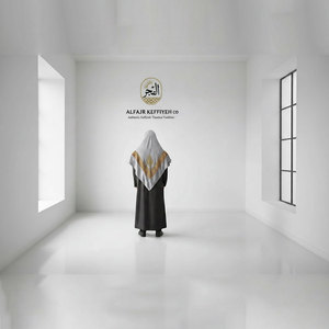 Shemagh traditionnel musulman en laine dorée du Cachemire, fabriqué par des artisans professionnels, léger, durable, respirant, nouvelle arrivée pour hommes - Product Image 2