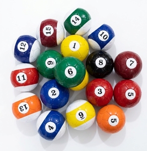 Custom Logo Snookball Foot Pool Soccer Balls OEM <b>Machine</b> Stitched PU Leather Footpool Game Set 16 Pieces Bulk Supply - Product Image 3