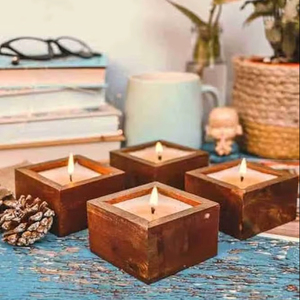 Square new regular design <b>candle</b> holder top seller - handmade indian artisans here - wholesale here <b>set</b> of 4 - Product Image 1