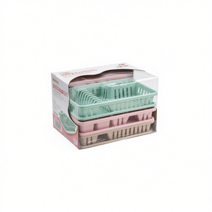 Set di 3 Pezzi: Scolapiatti Impilabile in Plastica, Organizzatore per Lavello da Cucina, Design Moderno, Colore Unico - Product Image 2