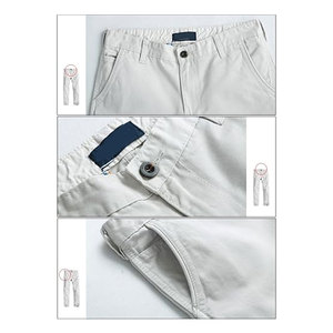 Pantalones Chinos Casuales de Corte Recto para Hombre, Cómodos, de Mezcla de Algodón, para Oficina y Trabajo, Ajuste Delgado, Moda Urbana Moderna - Product Image 5