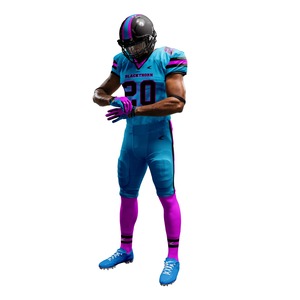 Ensemble de maillot de football américain pour homme Blackthorn, sublimé, col en V, manches courtes, évacuation de l'humidité, personnalisable avec le nom de l'équipe, élastique - Product Image 3