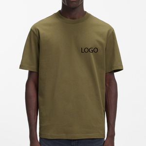 T-shirt homme à manches courtes, imprimé graphique minimaliste, coupe ample, style urbain, décontracté, pour l'extérieur, collection été, prix usine - Product Image 1