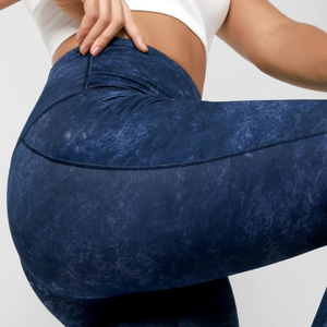 Leggings de Algodón 100% al por Mayor, Cintura Alta, Suaves, Ajustados, Control de Abdomen, para Mujer, Fitness, Colores Sólidos Personalizados, Leggings de Yoga - Product Image 6