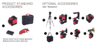 Nouveau niveau laser industriel professionnel pour la construction, faisceau croisé vert lumineux à large faisceau, auto-nivelant, précision laser 1,5 mm/5 m