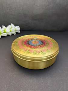Decorative Brass <b>Spice</b> Container <b>Set</b> for Kitchen Storage - Product Image 5