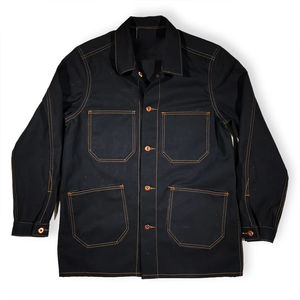 เสื้อแจ็คเก็ตผ้าแคนวาสคอตตอนแบบยูนิเซ็กซ์สั่งทำพิเศษสำหรับฤดูหนาว กันน้ำ ระบายอากาศได้ดี เป็นมิตรกับสิ่งแวดล้อม มีกระเป๋าคาร์โก้ โลโก้ด้านหน้า เหมาะสำหรับงานอุตสาหกรรม - Product Image 3