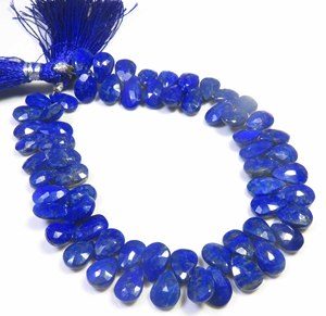 Cuentas de Piedra Preciosa Azul Lapislázuli Natural Perforadas Lateralmente, Corte Pera Facetado de 8-10mm, Hilo de 8 Pulgadas, DIY, Grado Superior, 100% Color Natural - Product Image 5