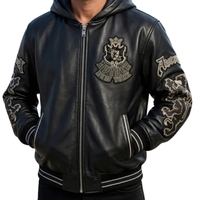 Vestes d'hiver pour hommes en cuir tissé, col montant, broderie personnalisée avec votre logo et design, pour l'extérieur
