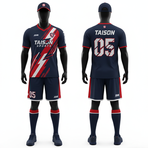 Uniforme de Balonmano para Hombre, 150 GSM, Poliéster Premium, Absorbe la Humedad, Paneles en Contraste Rojo Marino, Sublimación Personalizada - Product Image 6