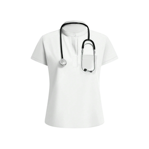 Tenue Médicale Femme : Blouse Manches Courtes et Pantalon Droit en Polyester/Coton – Idéale pour Hôpitaux, Cliniques et Soins Infirmiers - Product Image 3