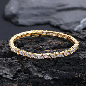 Best Quality Custom Moissanite Tennis Bracelet for <b>Men</b> Women 925 Silver Hip Hop Jewelry for Wedding and Anniversary Gifts - Product Image 5