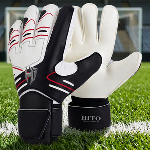 Gants de gardien de but de football respirants noir et blanc de qualité supérieure, conception OEM, tendance du moment, vente en gros - Product Image 3