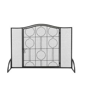 Nouvel écran de cheminée décoratif en métal au design le plus récent avec portes, ensemble d'accessoires pour foyer - Product Image 4