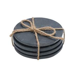 Sous-verres en marbre gris foncé fantaisie, vente en gros, pour hôtels, restaurants, bureaux, nouvelle collection, sous-verres très demandés, fabriqués en Inde - Product Image 5