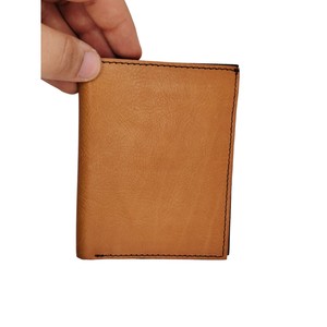 Portefeuille court en cuir véritable pour homme de haute qualité, logo personnalisé imprimé, fermeture pliante, porte-cartes, doublure en soie, durable, vente en gros - Product Image 1