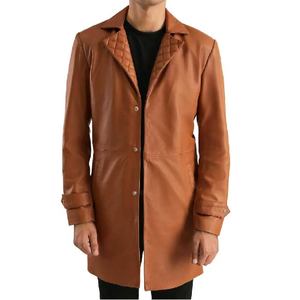 Abrigos de Cuero Marrón Premium de Moda para el Invierno, Diseño Elegante, Comodidad Superior y Estilo Moderno para Hombres, Ropa para Clima Frío - Product Image 2