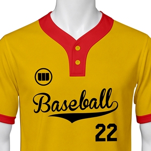 Maillots de baseball tendance pour adultes, uniformes d'équipe personnalisés par sublimation, vêtements de sport athlétiques respirants 100 % polyester à séchage rapide, col en V - Product Image 4